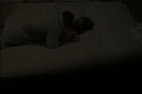 Amateur ebony couple captured on a spy cam having sex