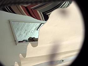 Fantastic changing room ass in full back white panty