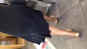 See thru black Milf ass