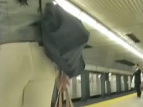 Street candid vid with tight white jeans on amazing ass