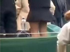 Cheeky upskirt at Wimbledon tennis