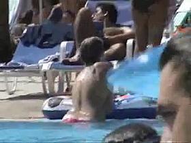 Hidden cam in a swimming pool