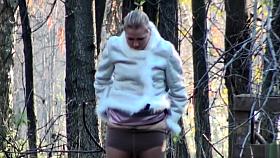 Russian hookers ends up pissing in the middle of the woods