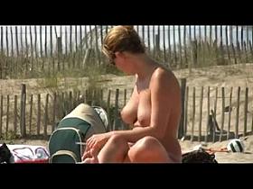 Captivating Breasty Hottie on Beach BVR