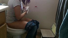 Twenty -year-old Sister in Bathroom