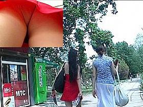 Hawt brunette hair in red suit