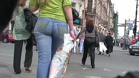 A voyeur caught this sexy blonde ass walking around on his cam