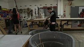 Ebony slave public disgraced in store