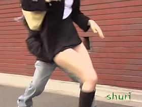 Glossy Asian sweetie loses her pink panties during sharking meeting