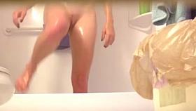 Under the bathroom door