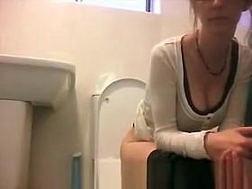 Girl in the bathroom hidden camera