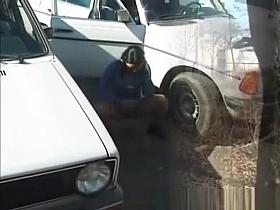 crazy pissing in public