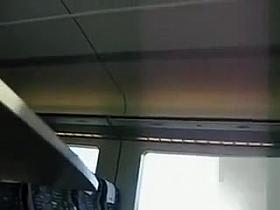 Stroking my dick and cumming on the train