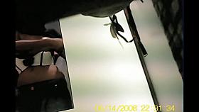 Girl shows her nude tits in the mirror of fitting room