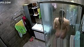 Sasha takes a shower after sex with peter : HIDDEN CAM (shower) RealLife