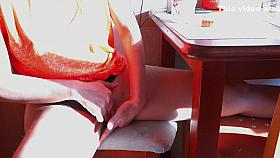 Beauty Decided To Masturbate At Dawn Over A Cup Of Coffee. Annahomemix