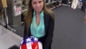 Pawnshop amateur riding out the back of store