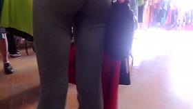 girl in grey tights nice ass 2