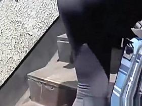 Chubby woman wearing tight clothes