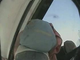 Mature ass on upskirt cam shows her booty moves