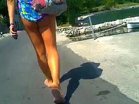 flashing beautiful ass