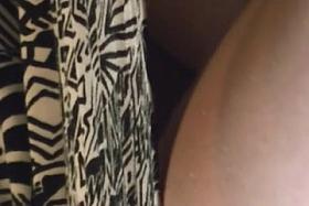 Very sneaky look at college thighs