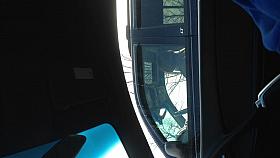 Flashing mature in parking lot