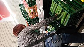 Hot Milf with cucumber