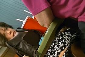 Mature legs spread with leg brace pt.1