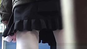 Oriental voyeur satisfies fetish with teenage thighs