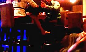 hidden foot play in bar