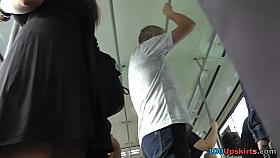 Excellent gazoo cheeks squeezed up petticoat