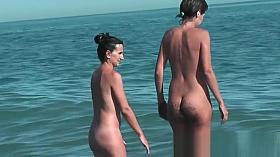 Hot young chick at the beach very hot voyeur hunter