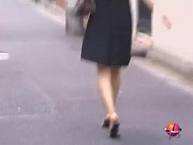 Naive Japanese sweetie in the middle of fierce sharking encounter