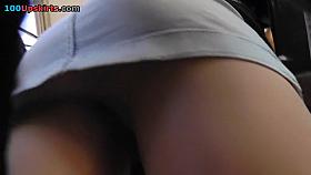 Unforgettable secret upskirt on bus