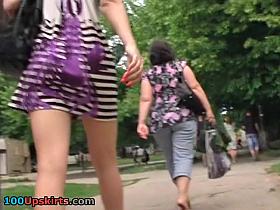 It appears to be honey doesn&rsquo;t wear panty upskirt