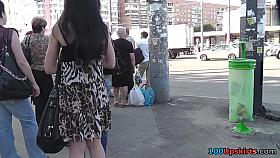 Sexy vamp lady flashed up petticoat