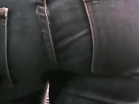 Fashionable lady stalked in a store