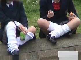 Voyeur Stair Openwide Legs