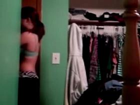 caught changing top on hidden camera