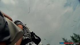 Hot allies slutty outdoor upskirt