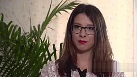 Natural busty slave walked on streets