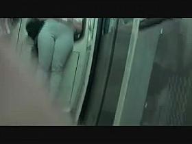 Hot voyeur camel toe spy in metro