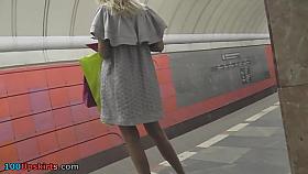 Great voyeur upskirt video exposes a skinny ass