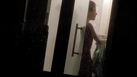 Half naked cutie spied by kinky dude through window