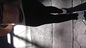 Fat see thru leggings white thong