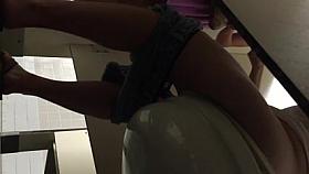 Two Girls Share A Stall Voyeur