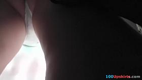 Amateur voyeur upskirts with unsuspecting young girl