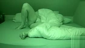 Night time masturbation helps her sleep better