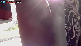 Dark-and-white straps up hot petticoat